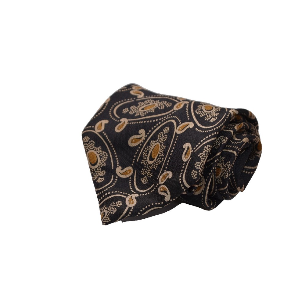 Vintage Fendi Silk Striped Tie Men's Necktie Hand Made In Italy